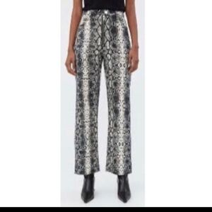 𝅺JULES &‎ Leopold Pull on Kick Flare Capri Snakeskin